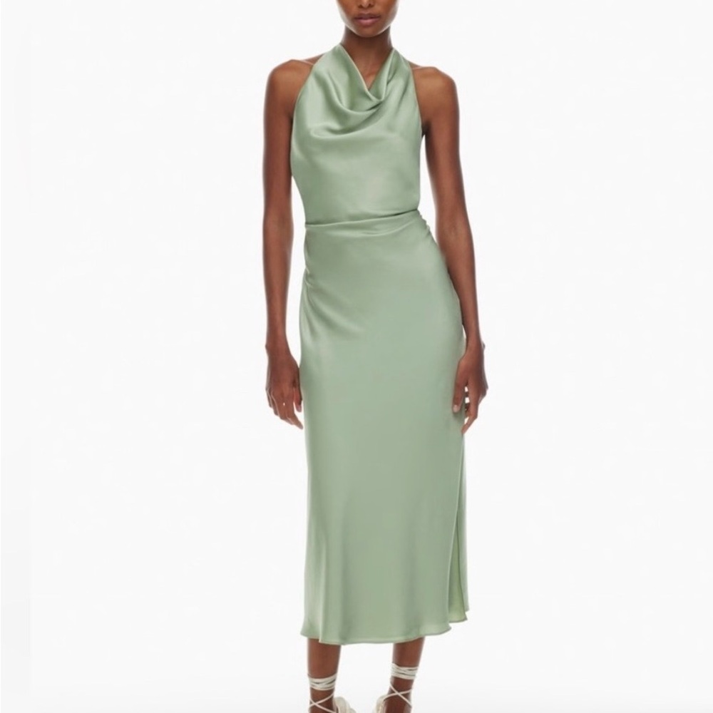 Aritzia | Scene Satin Halter Dress